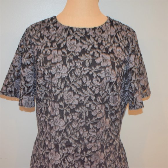 Lauren Ralph Lauren Gray and Black Lace Dress - Picture 4 of 6